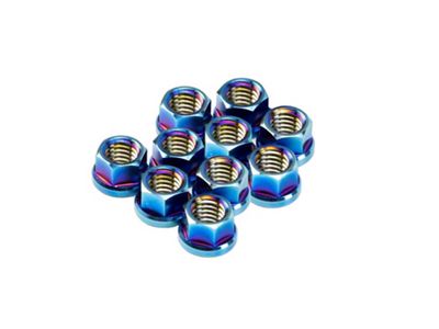 SpeedFactory Racing Titanium 6-Point Nut Kit; M8x1.25mm; Burnt; 10-Piece