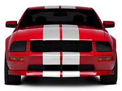 SpeedForm GT500 Style Stripes; White; 10-Inch (05-09 Mustang)