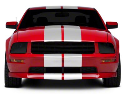 SpeedForm GT500 Style Stripes; White; 10-Inch (05-09 Mustang)