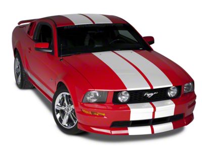 SpeedForm Lemans Stripes; White; 12-Inch (05-09 Mustang)