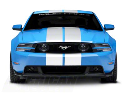 SpeedForm GT500 Style Stripes; White; 10-Inch (10-14 Mustang)