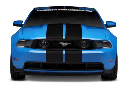 SpeedForm GT500 Style Stripes; Matte Black; 10-Inch (15-23 Mustang)