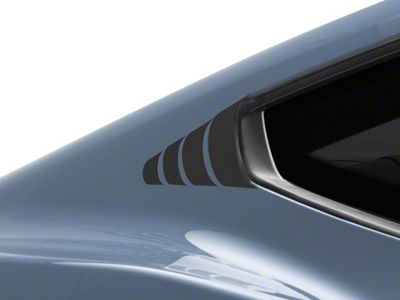 SpeedForm Quarter Window Accent Decals; Matte Black (24-25 Mustang Fastback)
