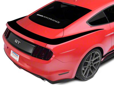 SpeedForm Upper Rear Surround Decal; Gloss Black (24-25 Mustang)