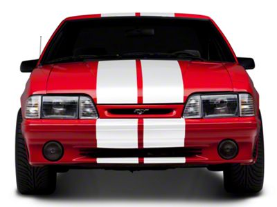 SpeedForm GT500 Style Stripes; White; 10-Inch (79-93 Mustang)