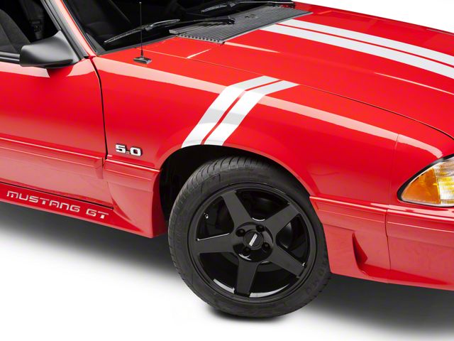 SpeedForm Hash Marks; White; Left Side (79-93 Mustang)