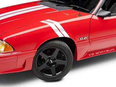 SpeedForm Hash Marks; White; Right Side (79-93 Mustang)