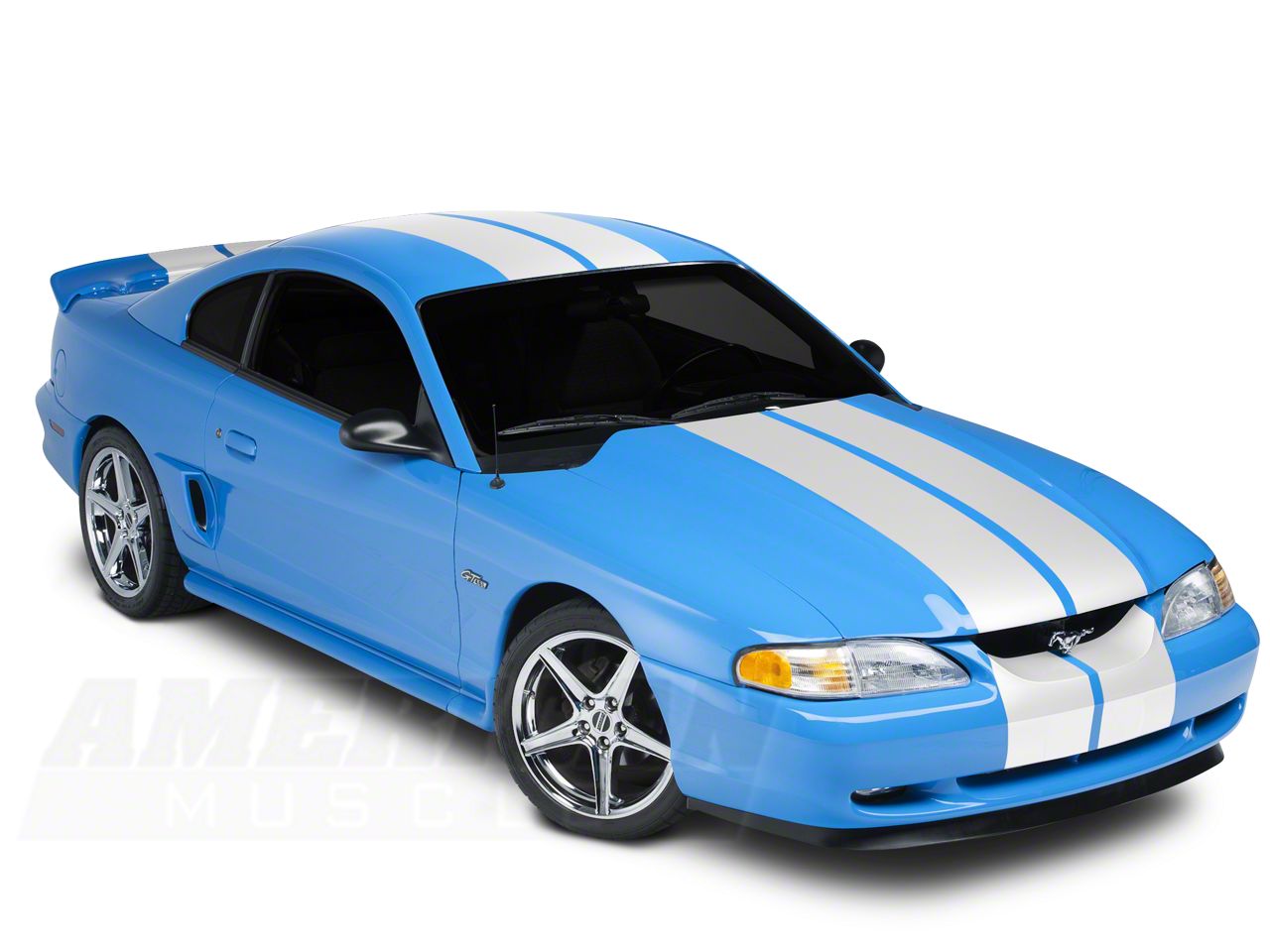 SpeedForm Mustang GT500 Style Stripes; White; 10-Inch 434443