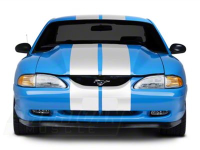 SpeedForm GT500 Style Stripes; White; 10-Inch (94-98 Mustang)