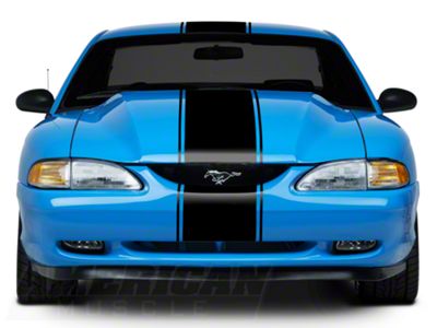 SpeedForm Super Snake Style Stripes; Gloss Black (94-98 Mustang)