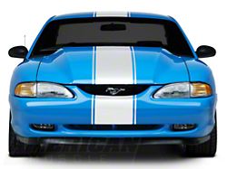 SpeedForm Super Snake Style Stripes; White (94-98 Mustang)