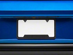 SpeedForm 2-Hole Cutout License Plate Frame; Black Powder-Coated Stainless (Universal; Some Adaptation May Be Required)