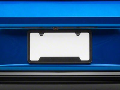 SpeedForm 2-Hole Cutout License Plate Frame; Black Powder-Coated Stainless (Universal; Some Adaptation May Be Required)