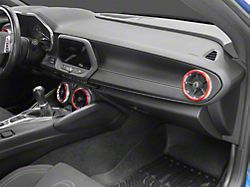 SpeedForm Billet HVAC Trim Rings; Red (16-24 Camaro)