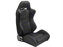 SpeedForm Racing Seats; Black; Pair (10-22 Camaro)