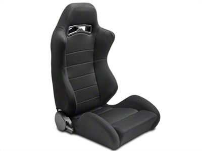 SpeedForm Racing Seats; Black; Pair (10-22 Camaro)