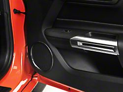 SpeedForm Door Speaker Trim; Carbon Fiber Style (15-23 Mustang)