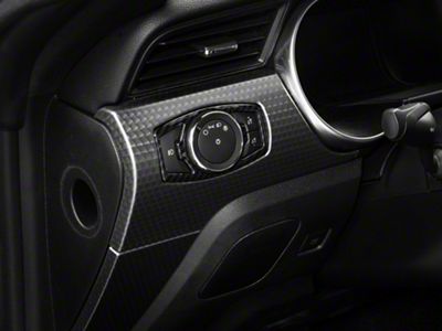 SpeedForm Headlight Switch Trim; Carbon Fiber Style (15-23 Mustang)