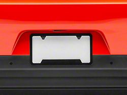 SpeedForm 2-Hole Cutout License Plate Frame; Black Powder-Coated Stainless (Universal; Some Adaptation May Be Required)