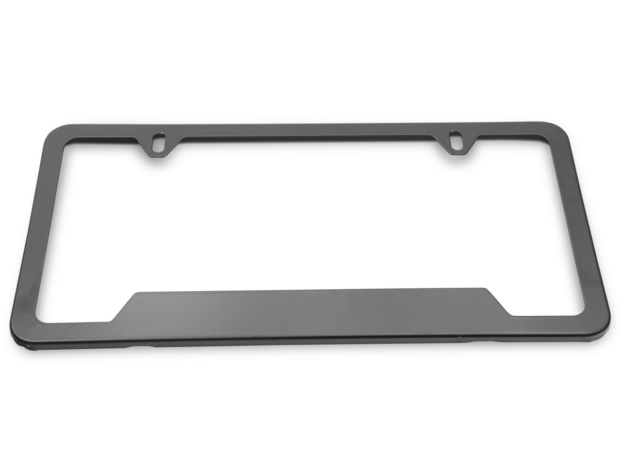 SpeedForm Challenger 2-Hole Cutout License Plate Frame; Black
