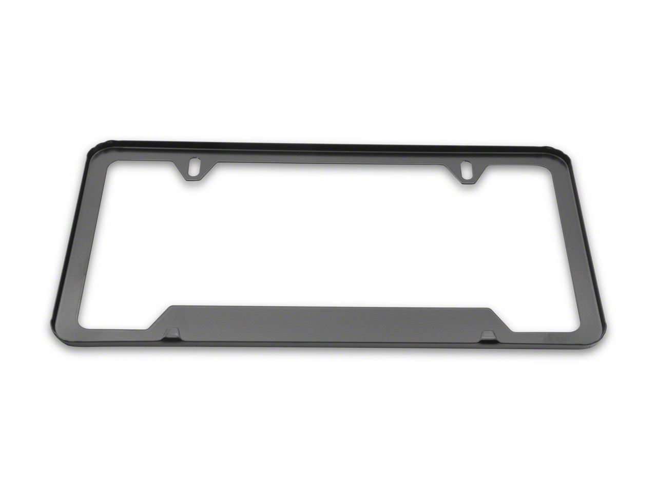 SpeedForm Challenger 2-Hole Cutout License Plate Frame; Black