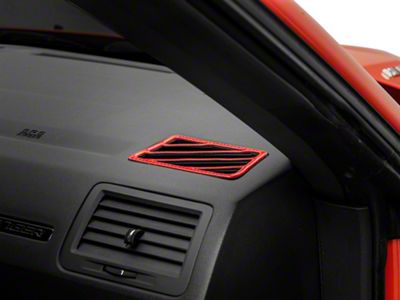 SpeedForm Air Vent Trim; Red Carbon (08-14 Challenger)