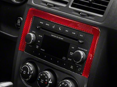 SpeedForm Center Dash Trim; Red Carbon (08-14 Challenger)