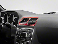 SpeedForm Center Vent Outlet Trim; Red Carbon (08-14 Challenger)