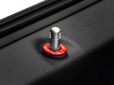 SpeedForm Door Lock Trim; Red Carbon (08-14 Challenger)