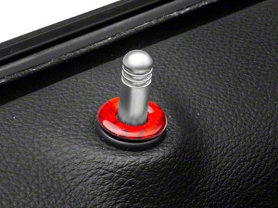 SpeedForm Door Lock Trim; Red Carbon (15-23 Challenger)