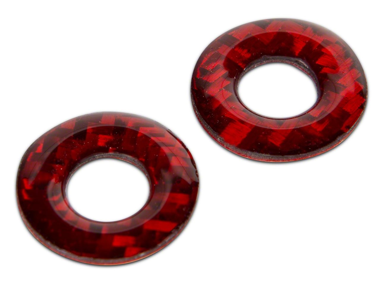 SpeedForm Challenger Door Lock Trim; Red Carbon CH16669 (15-23