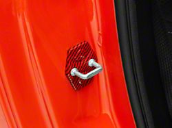 SpeedForm Door Striker Trim; Red Carbon (15-23 Challenger)