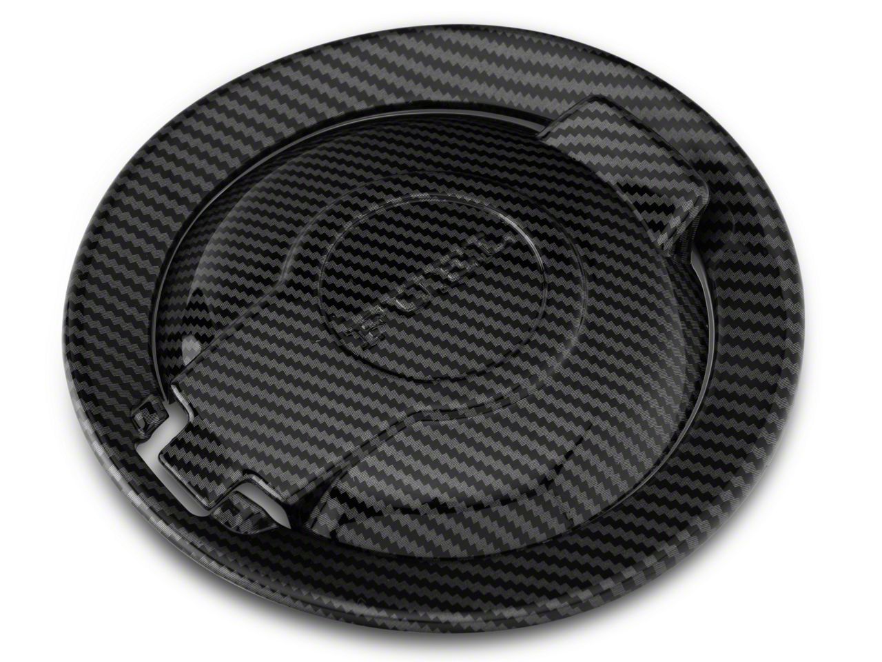 SpeedForm Challenger Fuel Filler Cap Cover; Carbon Fiber