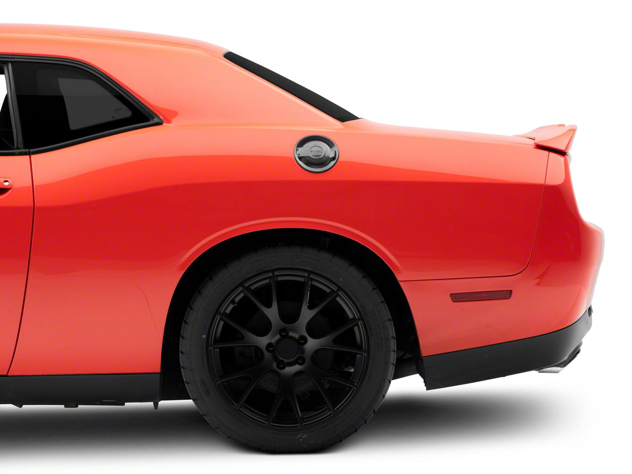 SpeedForm Challenger Fuel Filler Cap Cover; Carbon Fiber