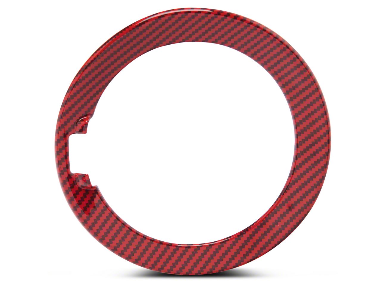 SpeedForm Challenger Fuel Filler Cap Cover; Red Carbon