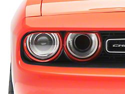 SpeedForm Headlight Trim; Red Carbon (15-23 Challenger)