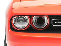 SpeedForm Headlight Trim; Red Carbon (15-23 Challenger)