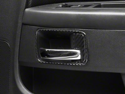 SpeedForm Interior Door Handle Trim; Carbon Fiber (08-14 Challenger)