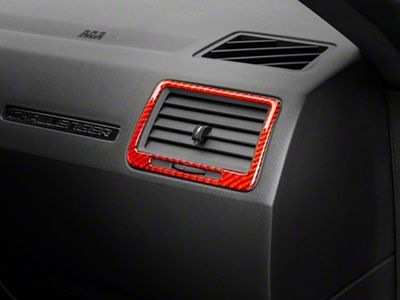 SpeedForm Passenger Side Vent Trim; Red Carbon (08-14 Challenger)