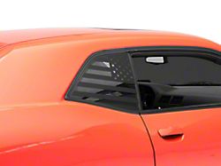 SpeedForm Quarter Window Flag Decal; Matte Black (08-23 Challenger)