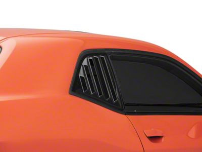 SpeedForm Quarter Window Louvers; Gloss Black (08-23 Challenger)