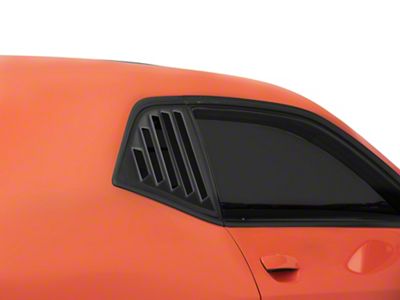 SpeedForm Quarter Window Louvers; Matte Black (08-23 Challenger)