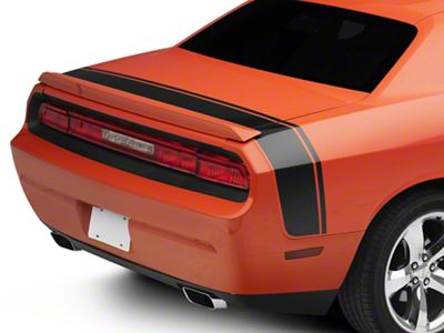 SEC10 Scat Pack Style Tail Stripe; Matte Black (08-23 Challenger)