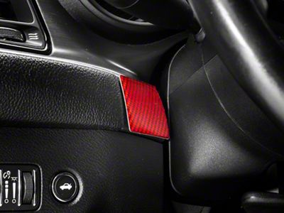 SpeedForm Steering Wheel Trim; Red Carbon (15-23 Challenger)