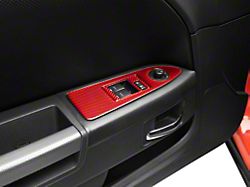 SpeedForm Window Switch Plate Trim; Red Carbon (08-14 Challenger)