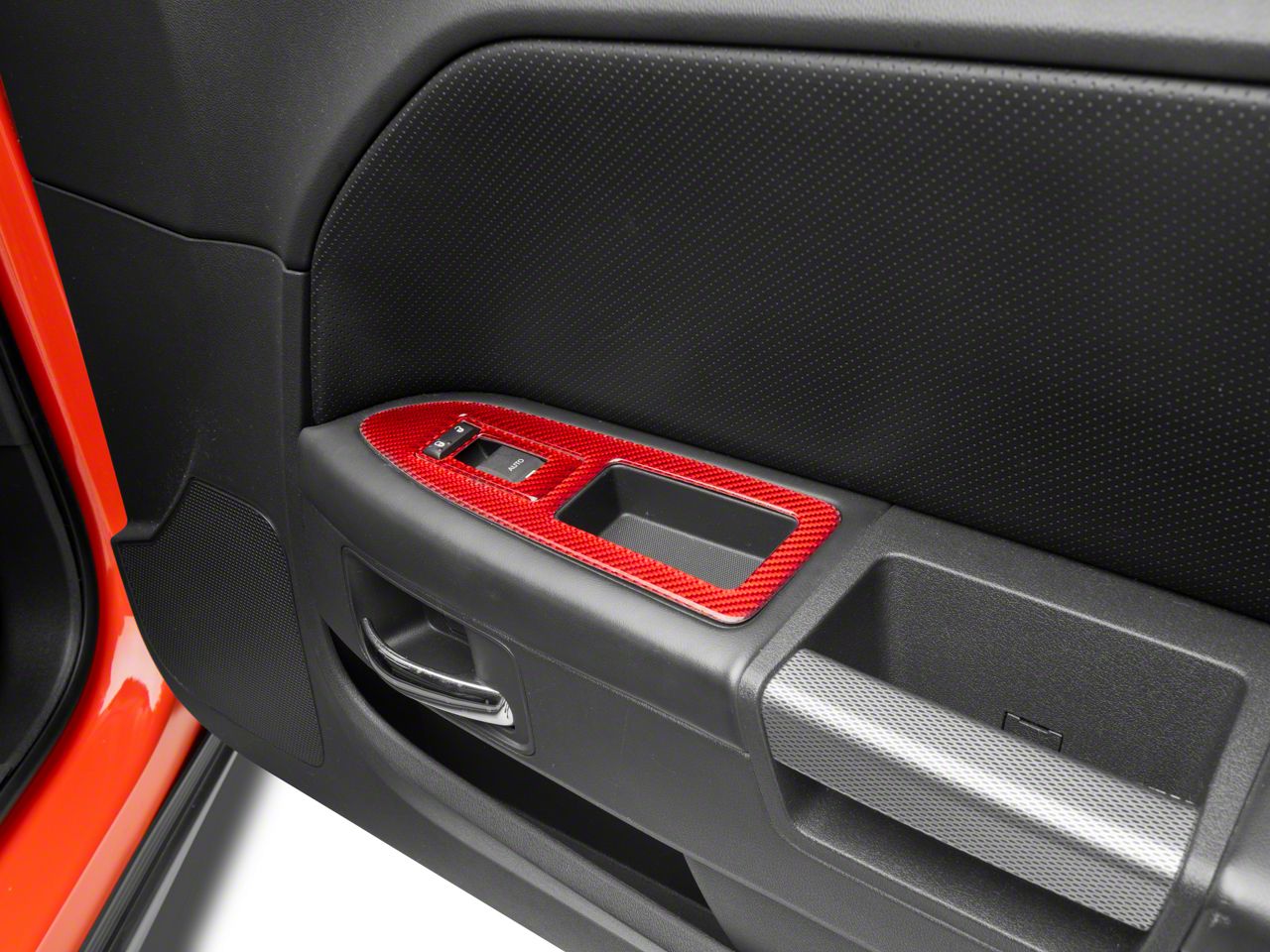 SpeedForm Challenger Window Switch Plate Trim; Red Carbon CH16611 (08