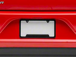 SpeedForm 2-Hole Cutout License Plate Frame; Black Powder-Coated Stainless (Universal; Some Adaptation May Be Required)