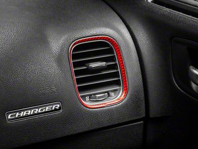 SpeedForm Air Vent Trim; Red Carbon (15-23 Charger)