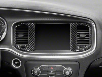 SpeedForm Center Air Vent Trim; Carbon Fiber (15-23 Charger)