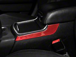 SpeedForm Center Console Armrest Trim; Red Carbon Fiber (15-23 Charger)